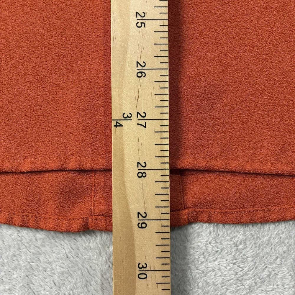 J Jill Long Sleeve Button Up Blouse Burnt Orange Women's 2X Career Basic Classic - Picture 11 of 12